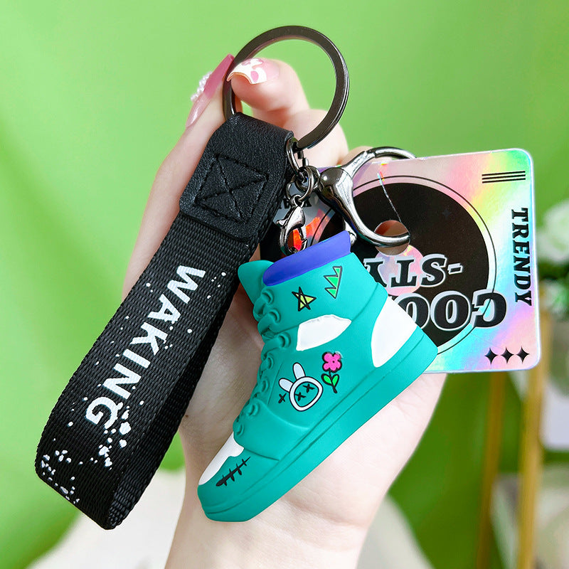 Wholesale Resin Spring Graffiti Shoes Keychain